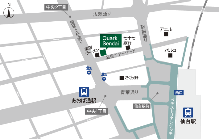 QUARK Sendai map