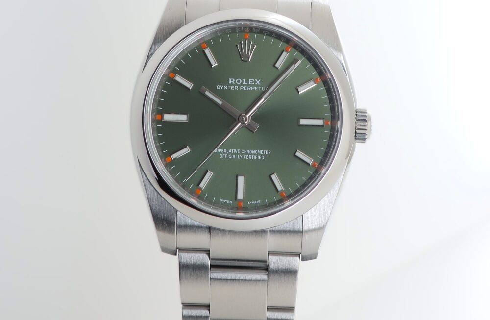 珍しいオイパぺのオリーブグリーン！ロレックス オイスターパーペチュアル Ref.114200